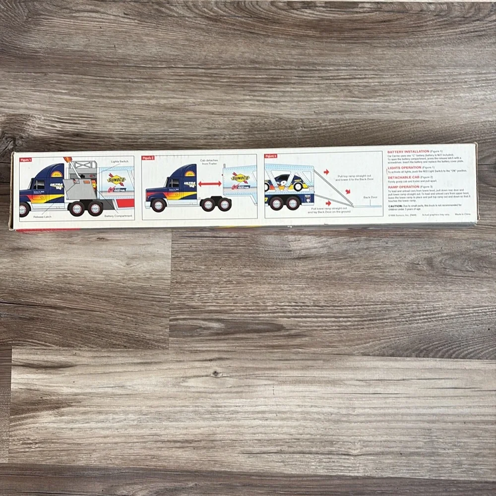 1999 Sunoco Car Carrier Transport Truck Rig & Race Car Collectors Edition NIB
